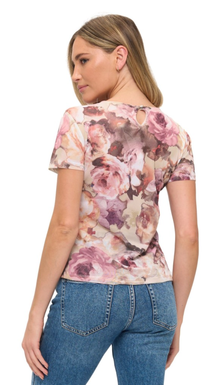 Floral Mesh Tee