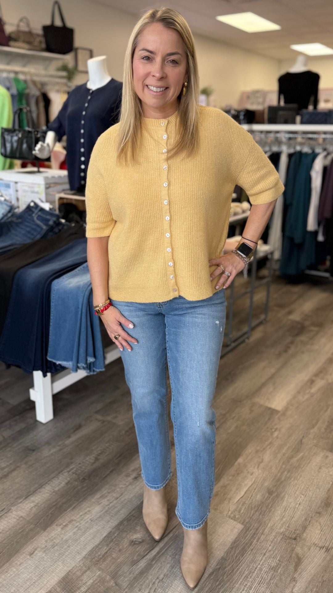 Honey Buttoned Cardigan