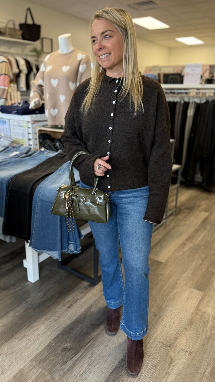Chocolate Piper Sweater Cardigan