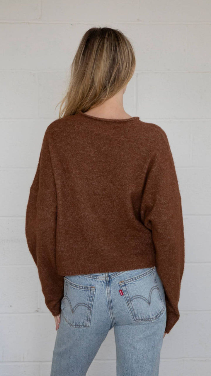 Brown Piper Sweater Cardigan