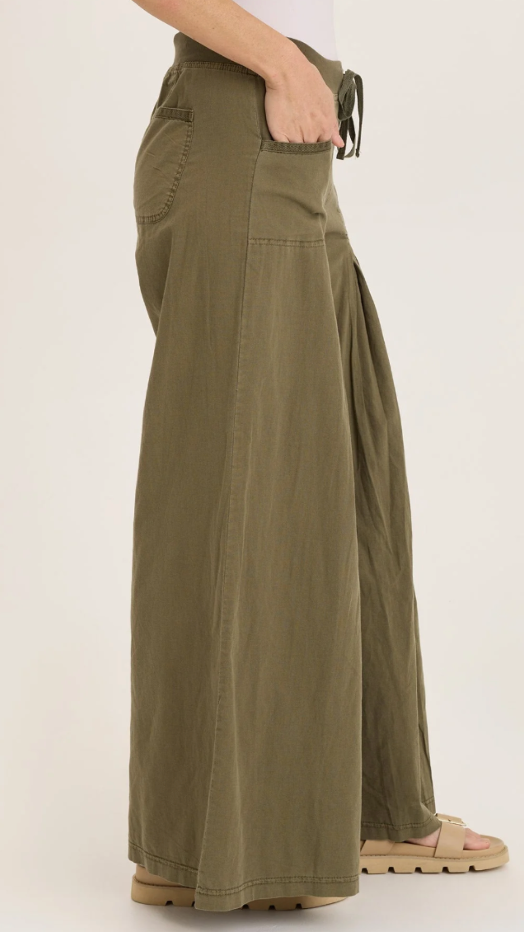 Kombu Pigment Zorba Linen Ultra Wide Leg Pants