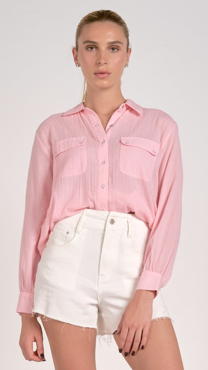 Light Pink Collared Button Down