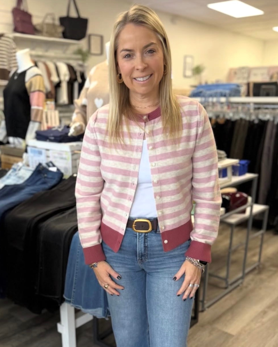 Chocolate Suede Belt with Organic Shape Buckle Belt