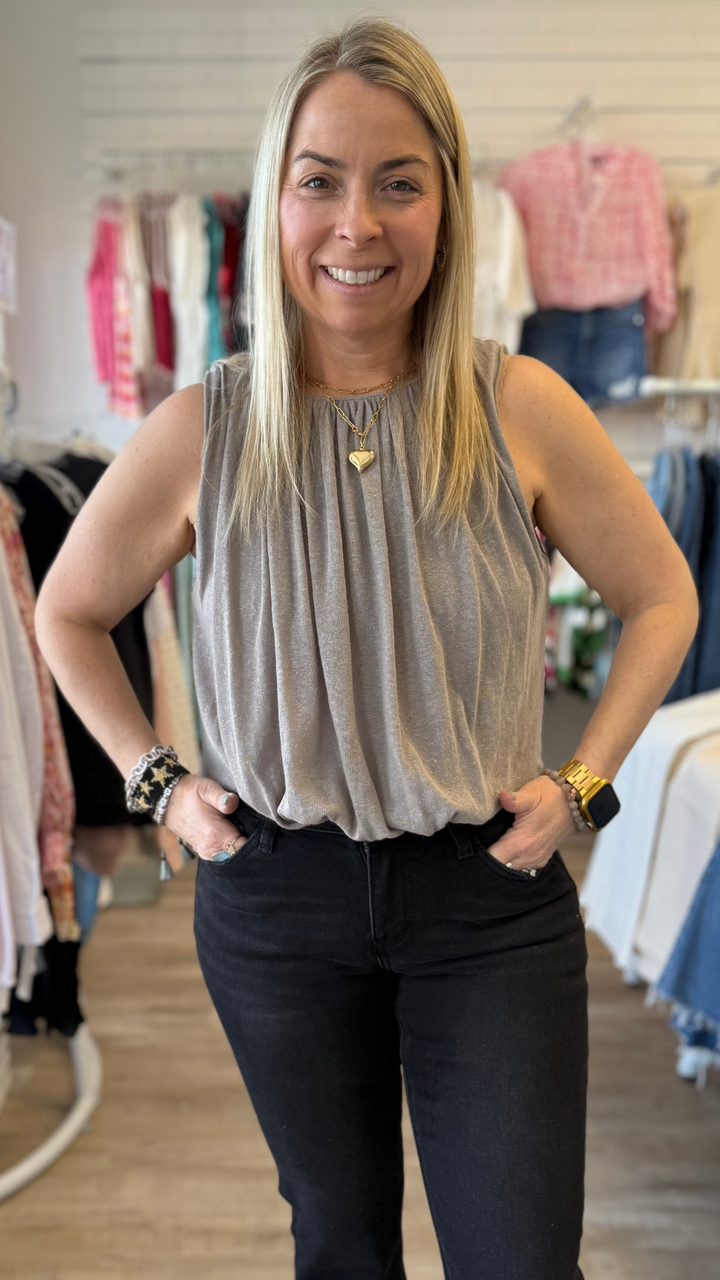 Linen Knitted Bubble Top
