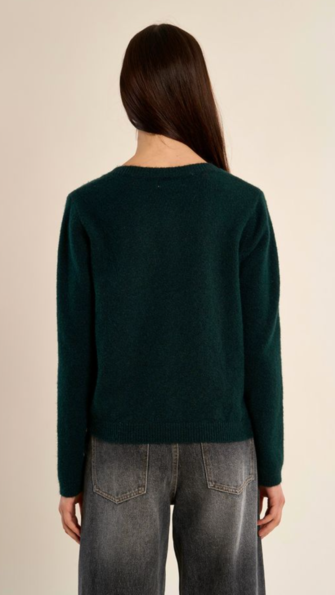 Forest Green Buttoned Cardigan Sweater
