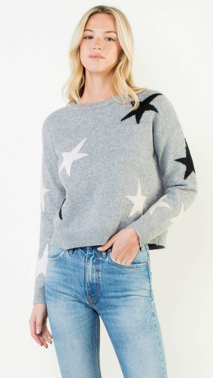 Star Pattern Knit Sweater