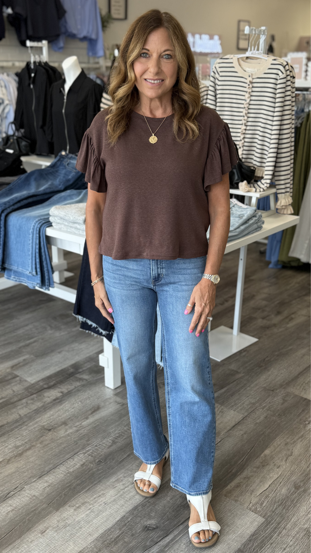 Delphine Ruffle Sleeve Top
