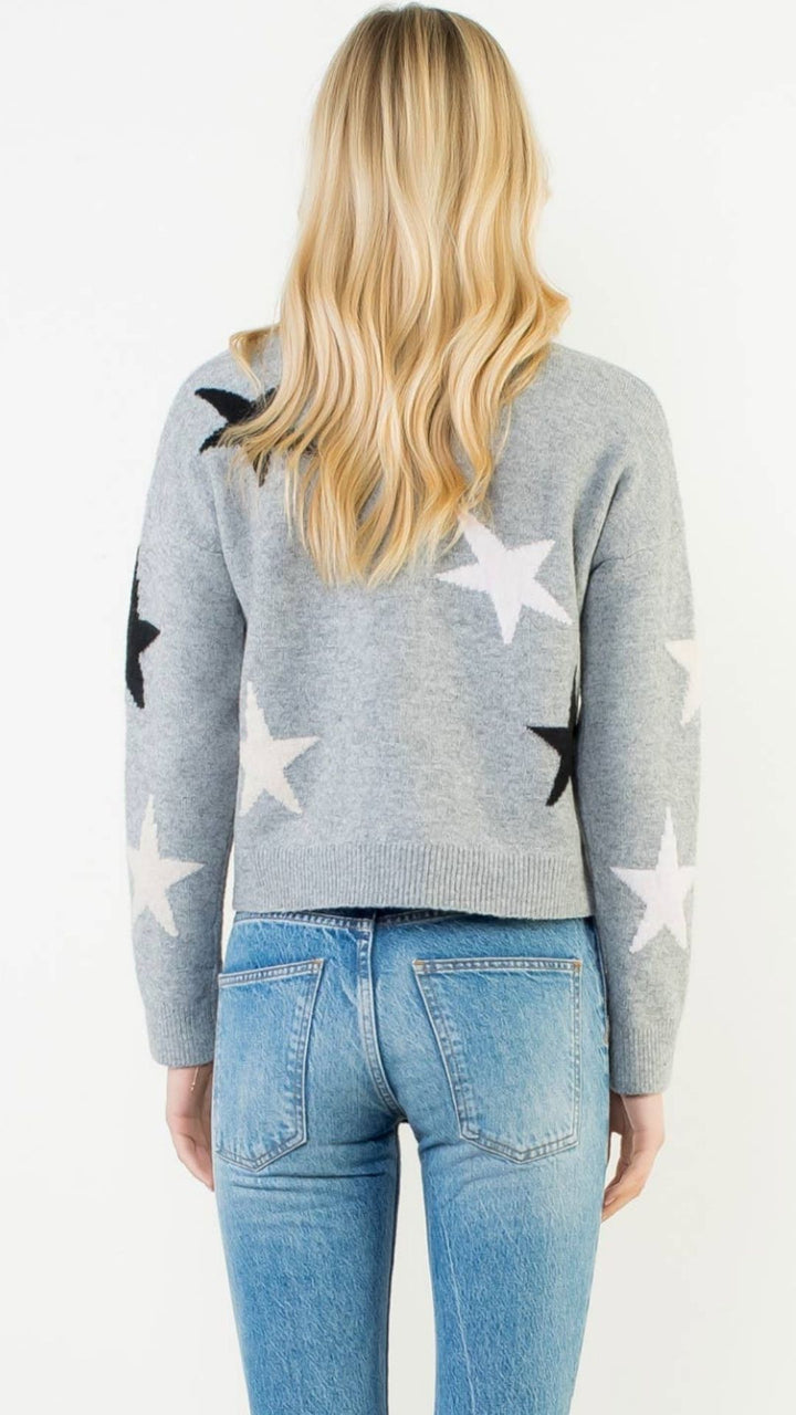 Star Pattern Knit Sweater