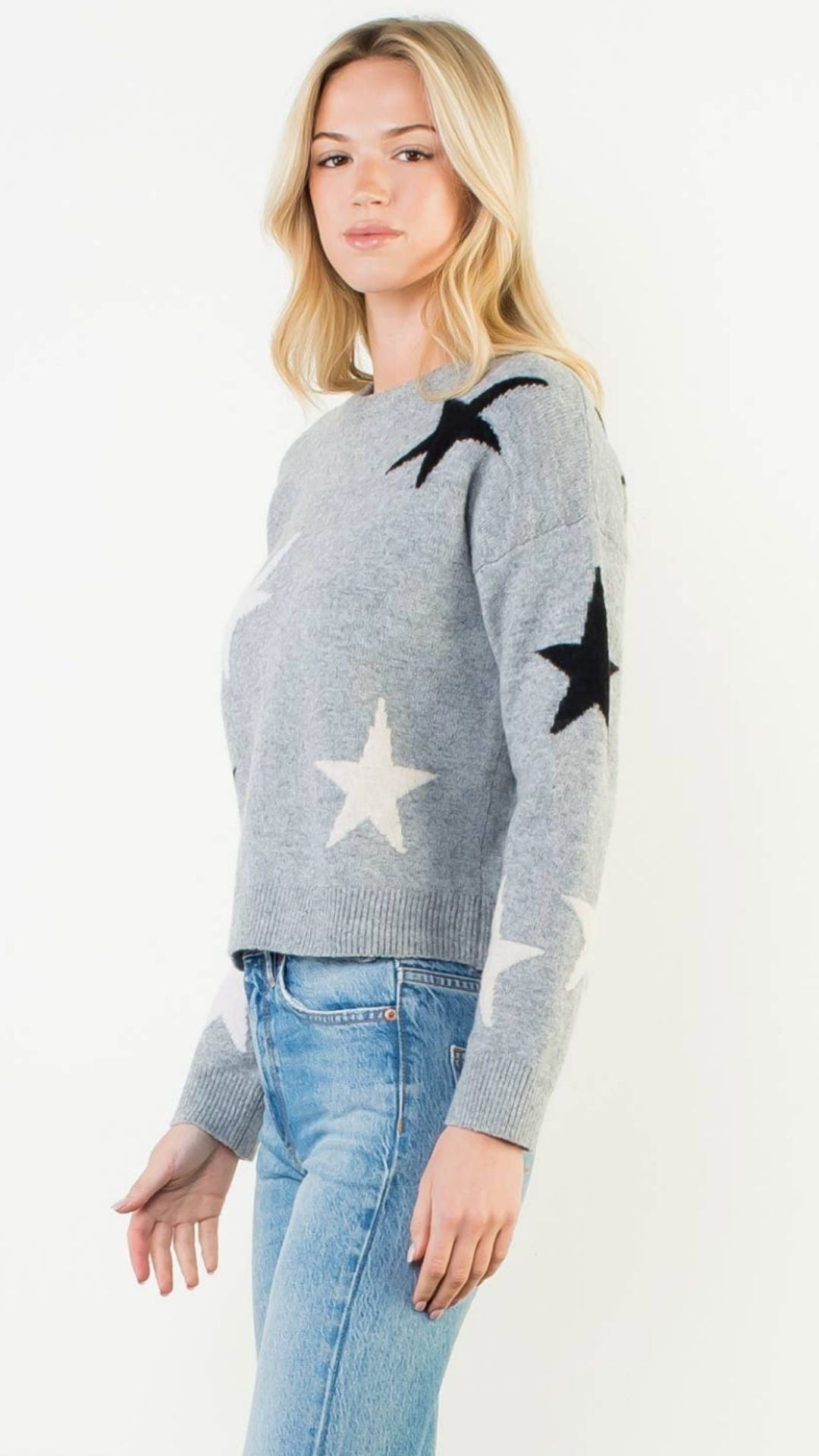 Star Pattern Knit Sweater
