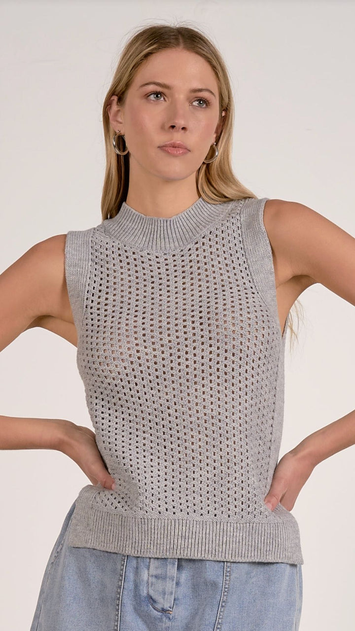 Light Gray Knit Sweater Tank