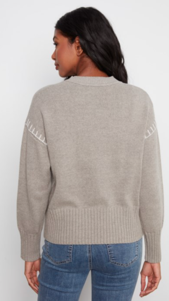 Love Denim Patch Sweater