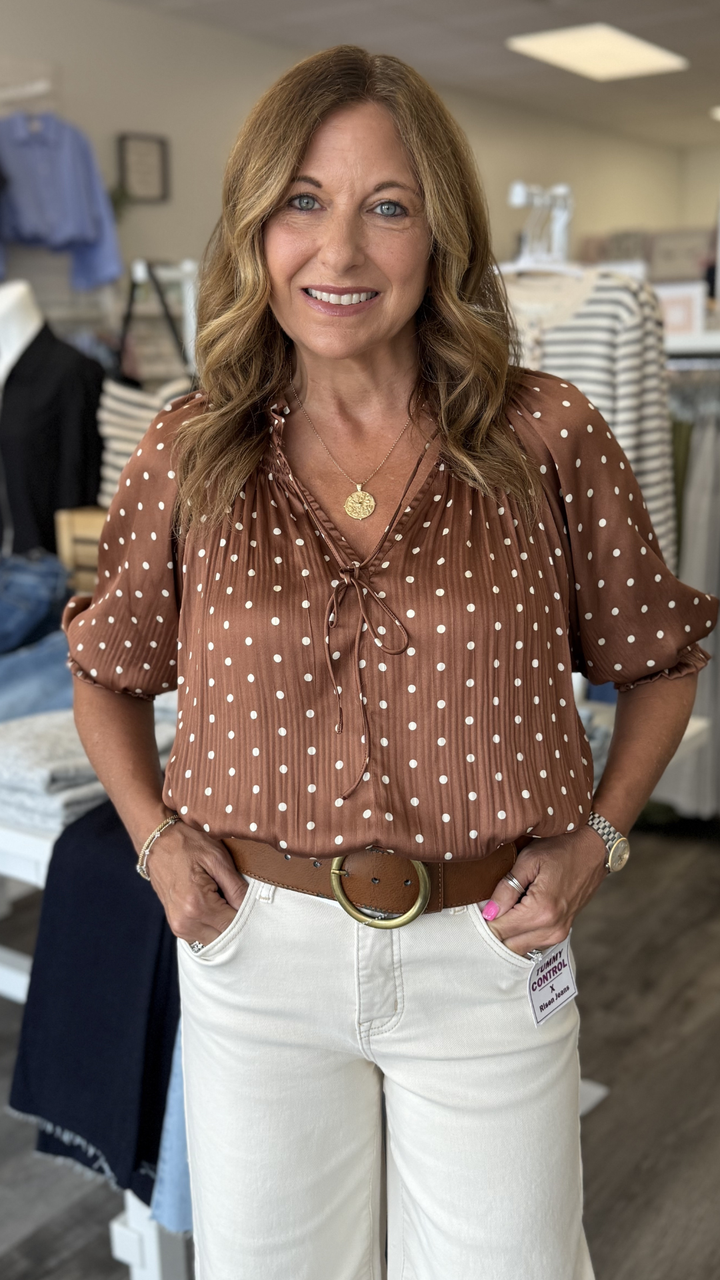 All Over Polka Dot Blouse