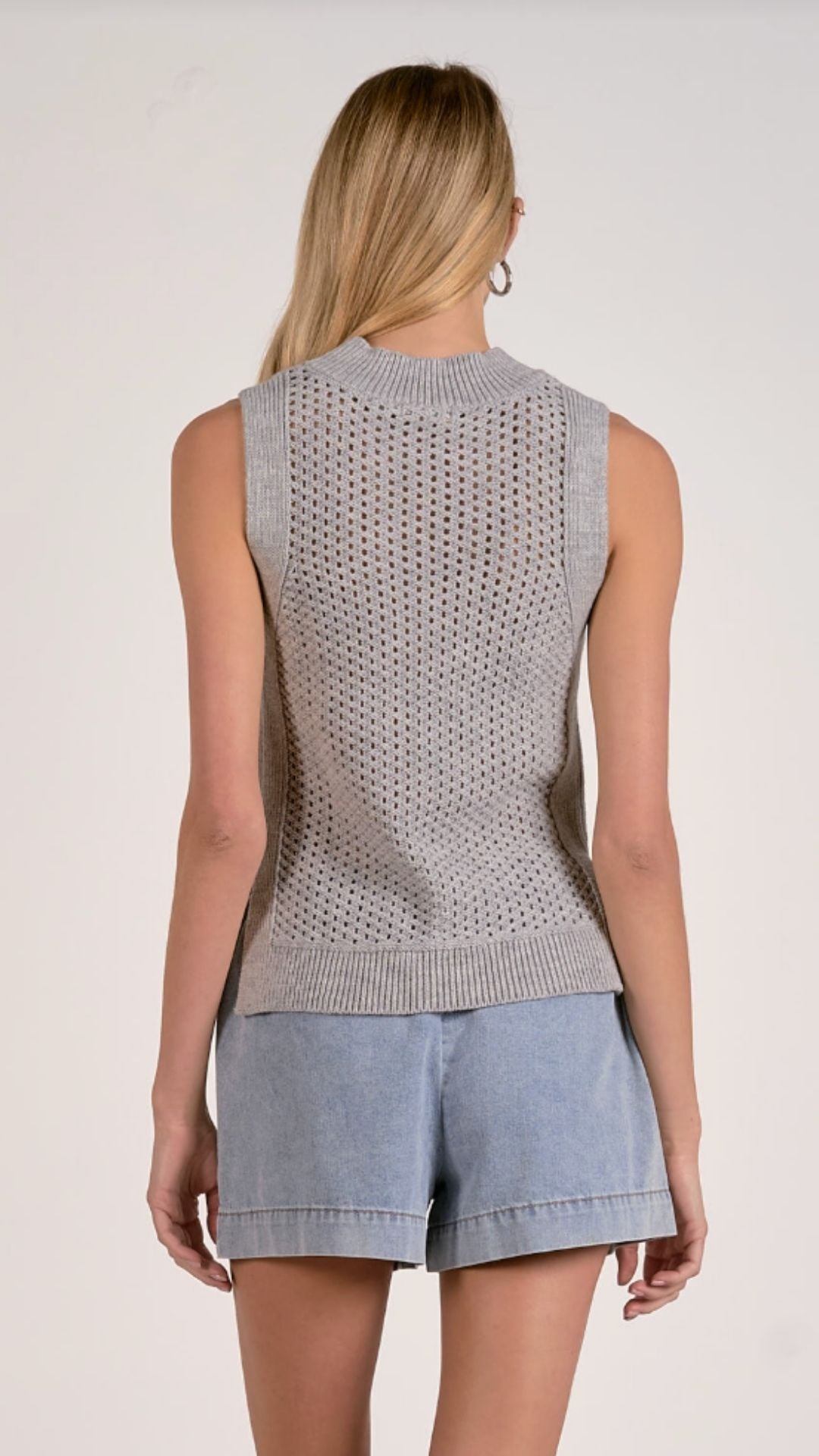 Light Gray Knit Sweater Tank