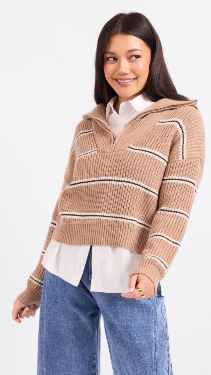 Warm Chai Quarter Zip Pullover