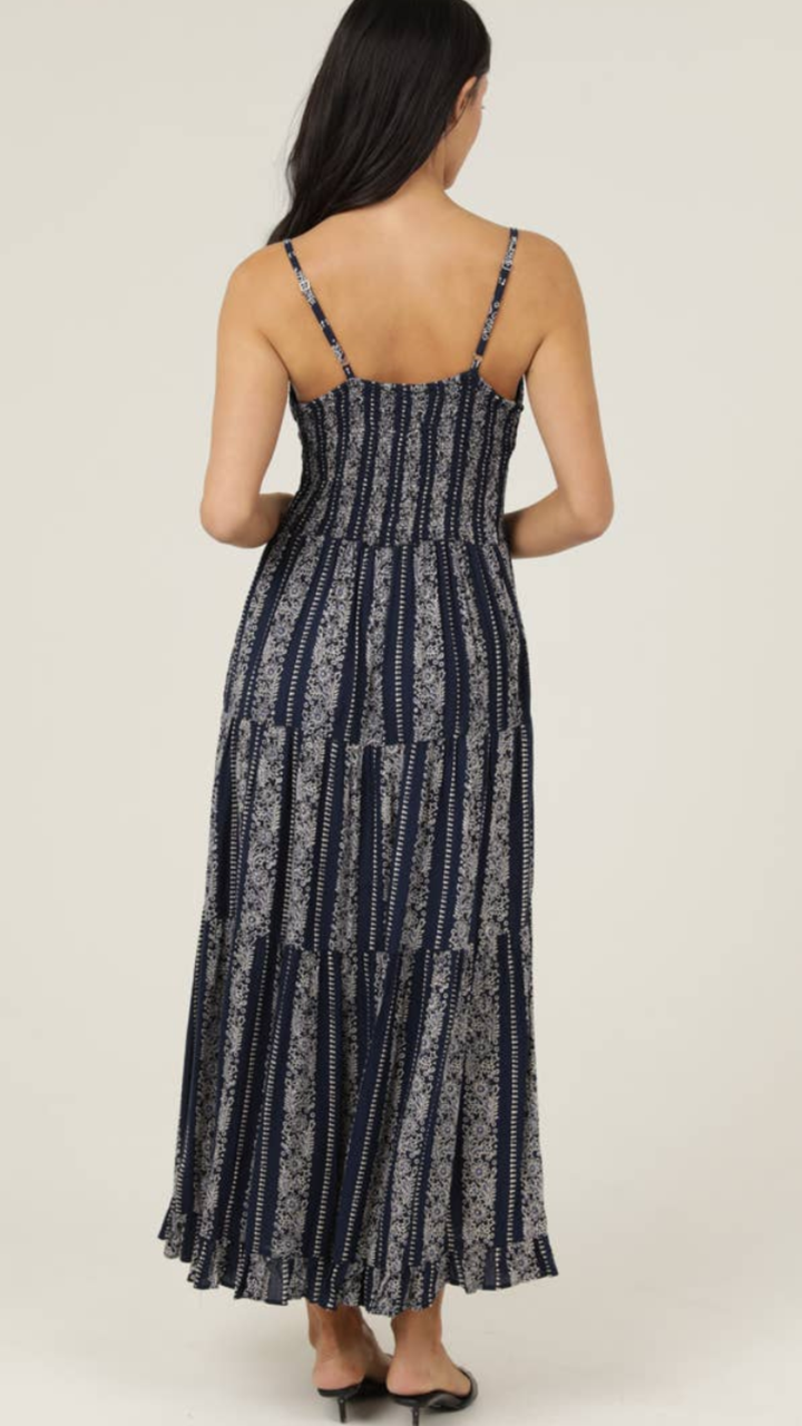 Scoop Neck Maxi Dress With Side Slit