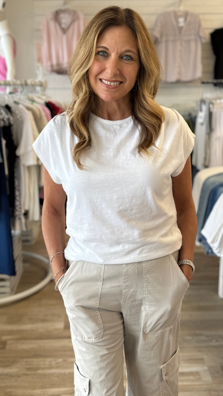 White Slub Arwen Top