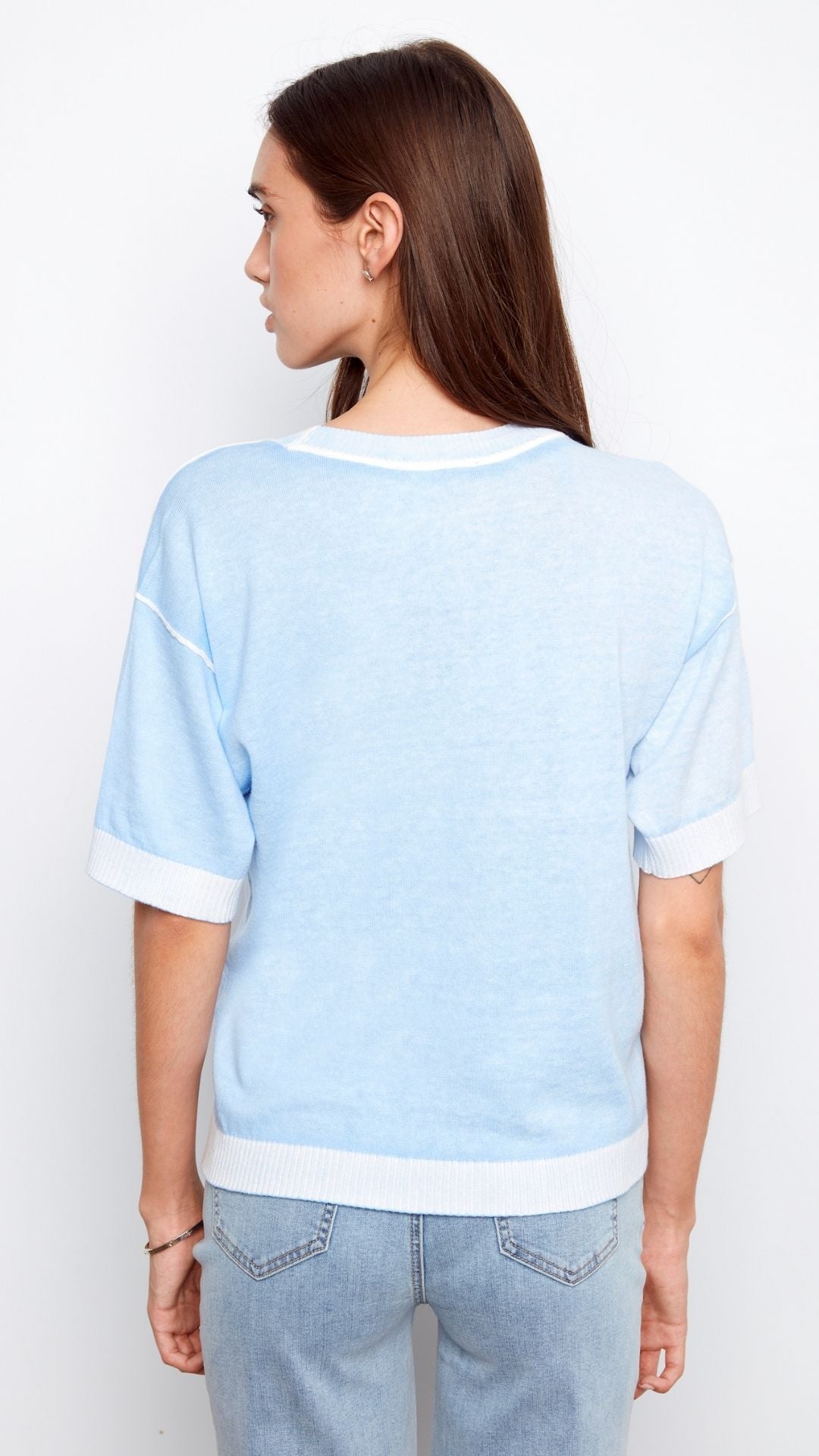 Blue Reverse Print Top