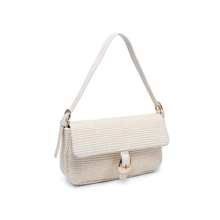 Ivory Gloria Straw Shoulder Bag