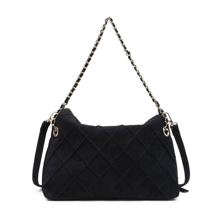 Black Crew Hobo Crossbody Bag