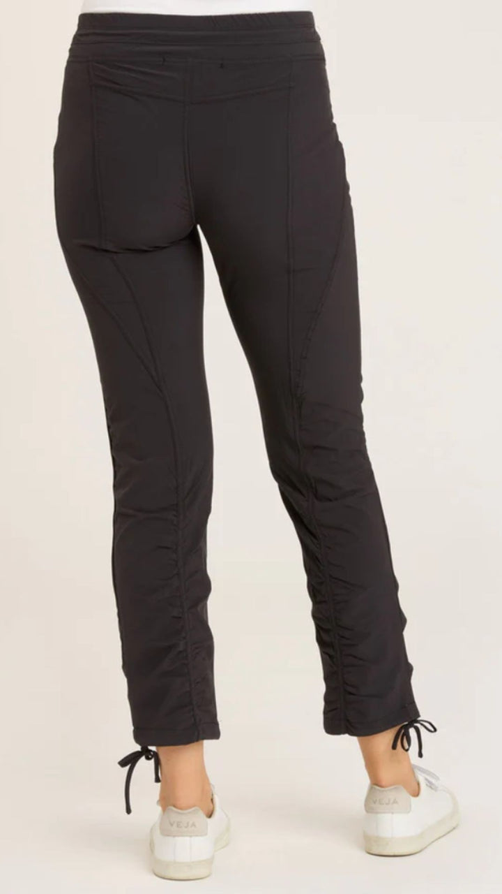 Black Jules Active Ruched Drawstring Stretch Pants