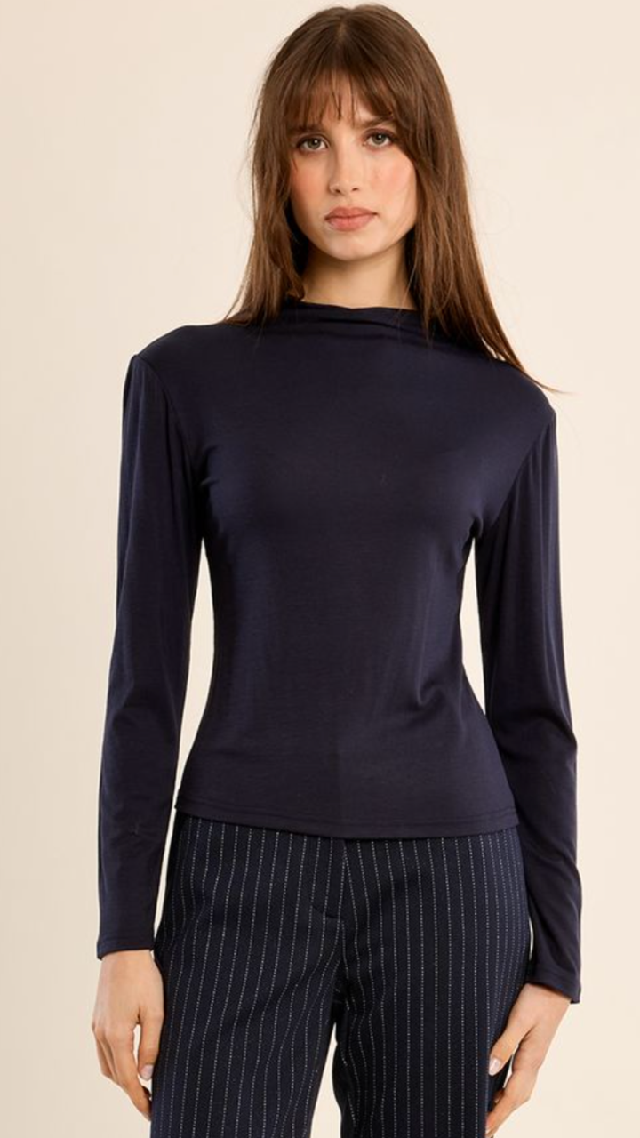 Navy Mocked Undersweater