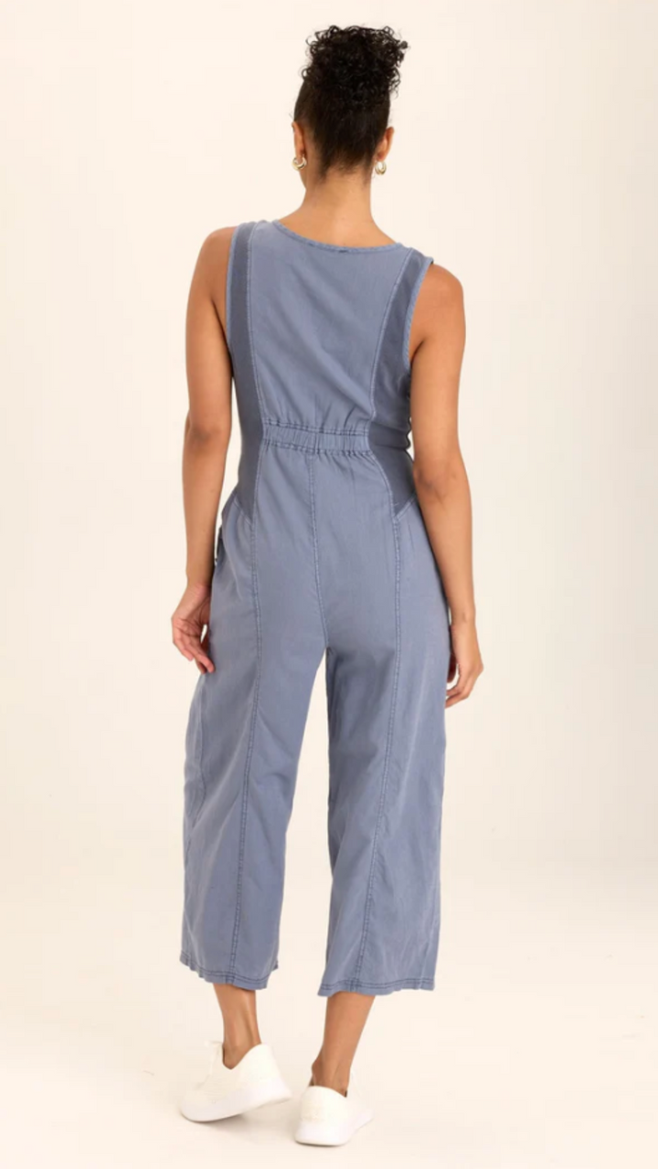 Hypnotic Pigment Macgowan Linen Cargo Tank Jumpsuit