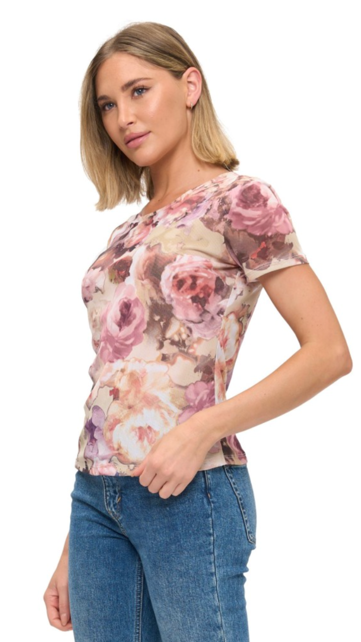 Floral Mesh Tee