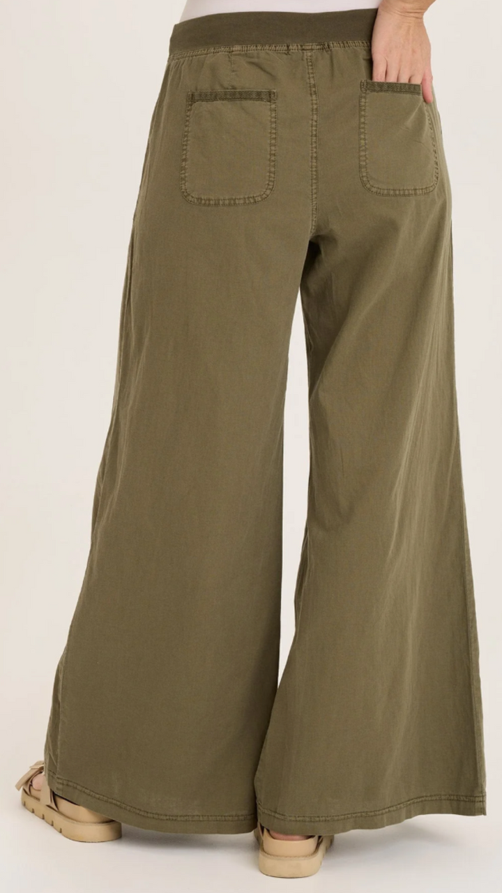 Kombu Pigment Zorba Linen Ultra Wide Leg Pants