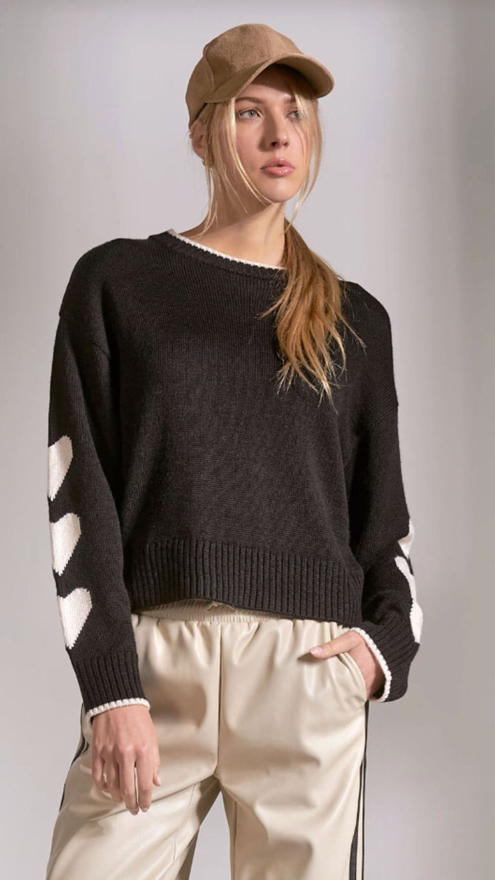 Black Hearts Sweater