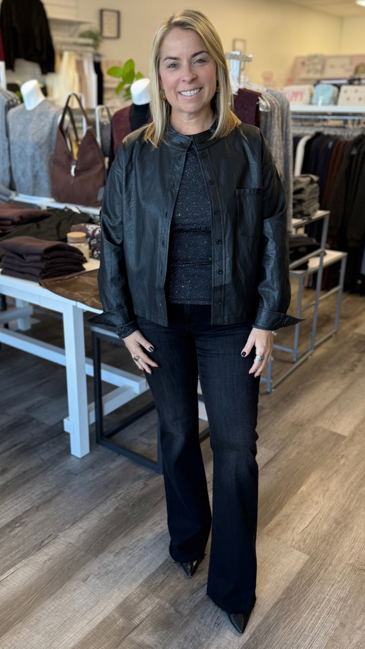 Black Faux Leather Jacket