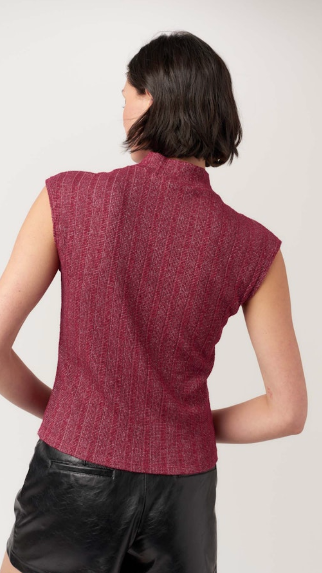Could Be Us Mock Neck Sweater Rib Tee