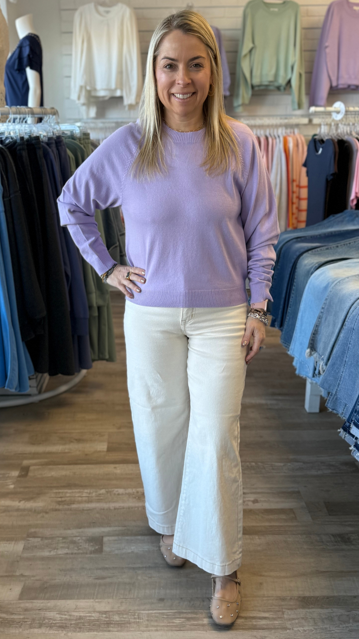 High Rise Ivory Tummy Control Crop Wide Adjustable Waistband Jeans