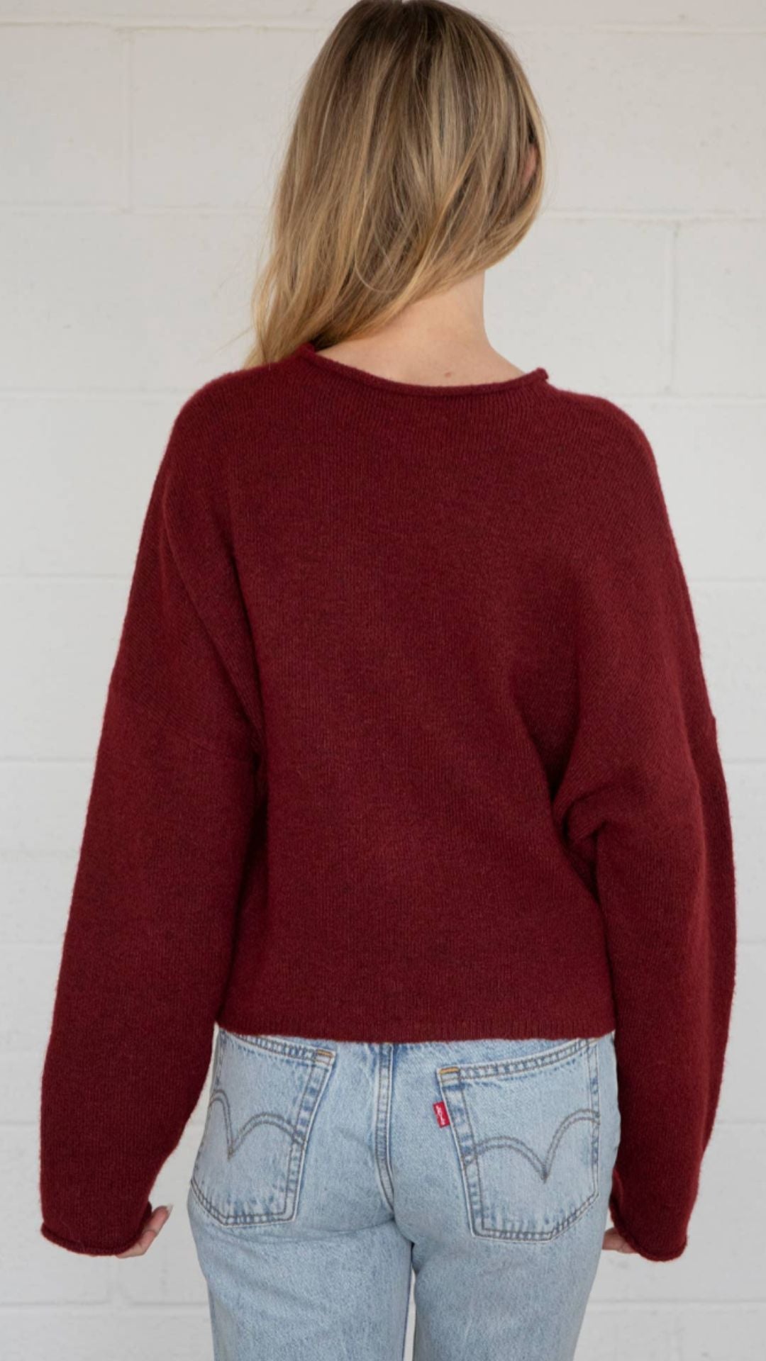 Wine Piper Sweater Cardigan