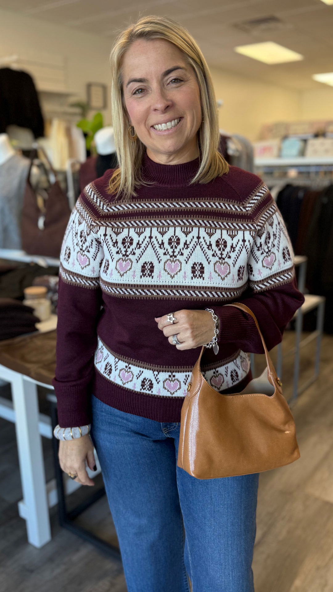 Fair Isle Heart Sweater