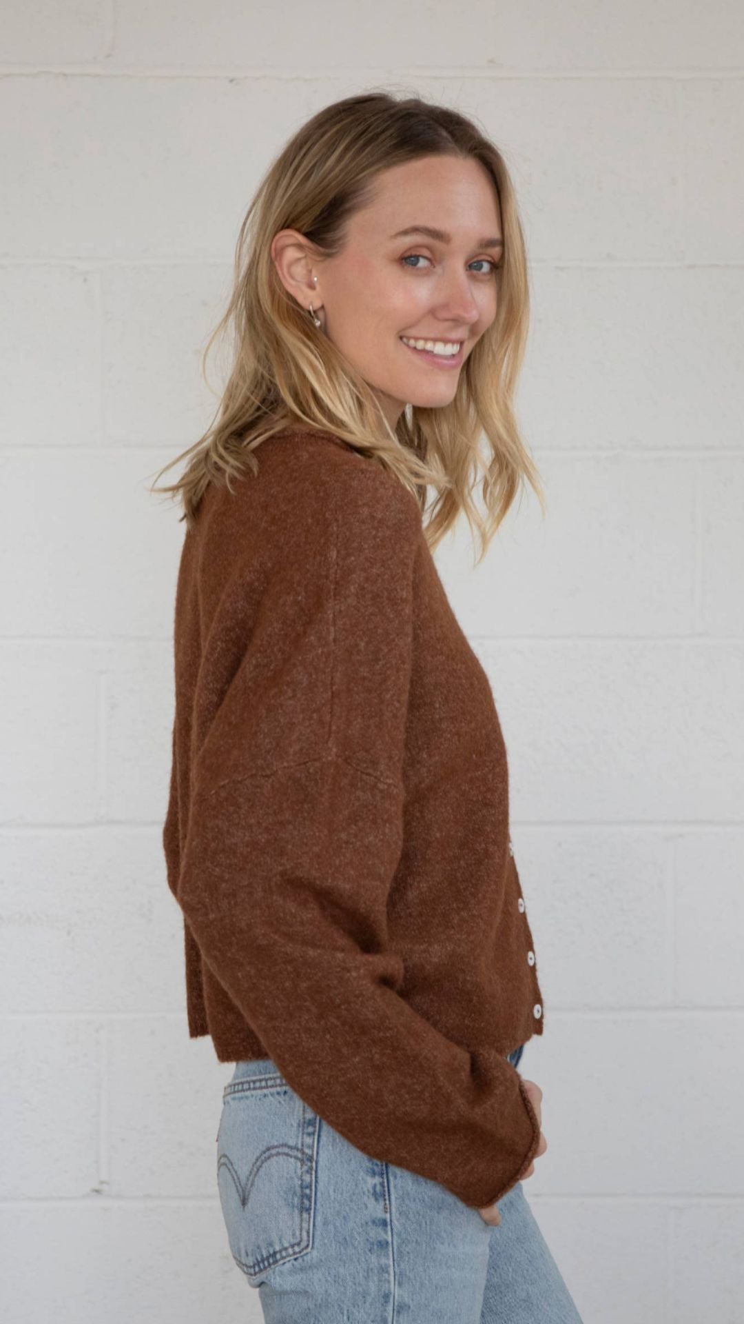 Brown Piper Sweater Cardigan
