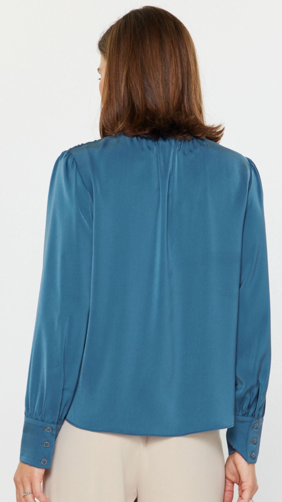 Asymmetrical Front Button Blouse