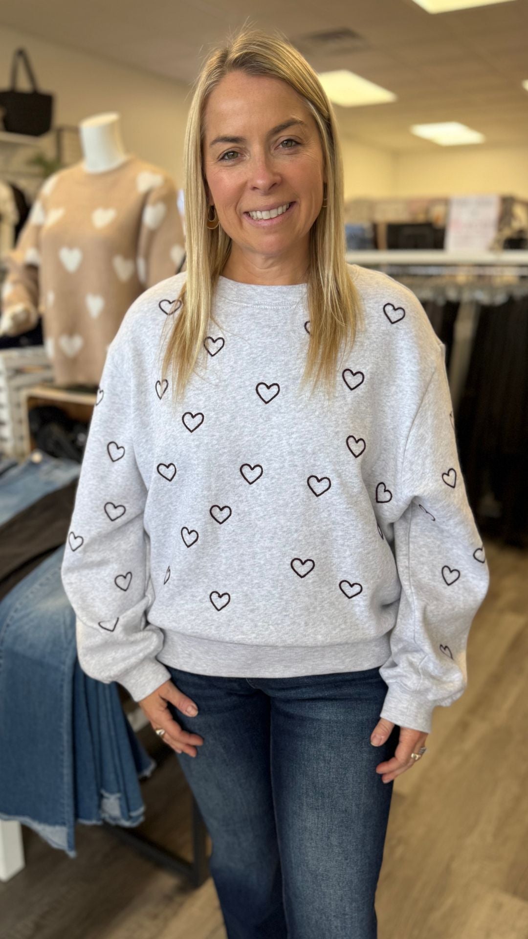 Tossed Hearts Sweatshirt