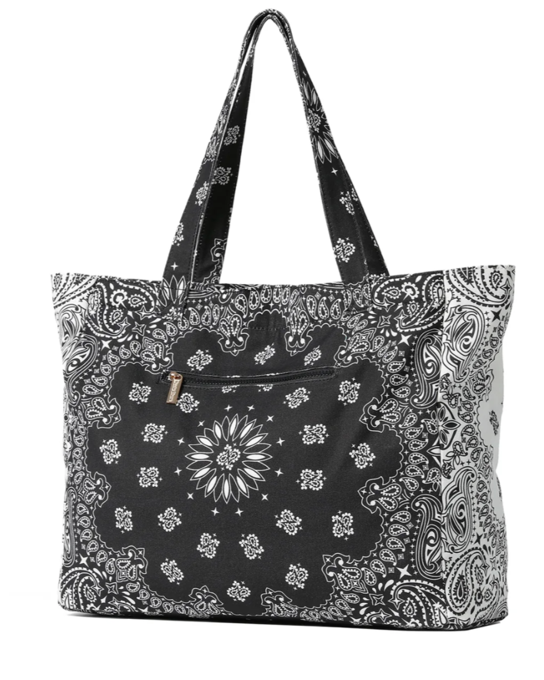 Bailey Black/White Bandana Tote