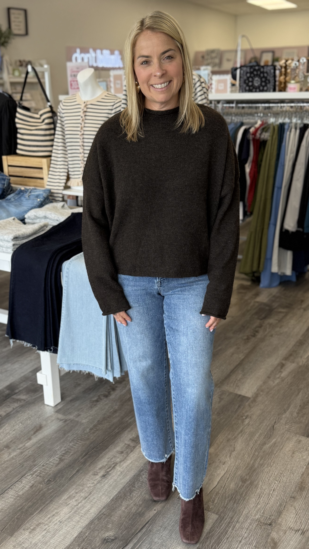 Chocolate Oversized Piper Pullover