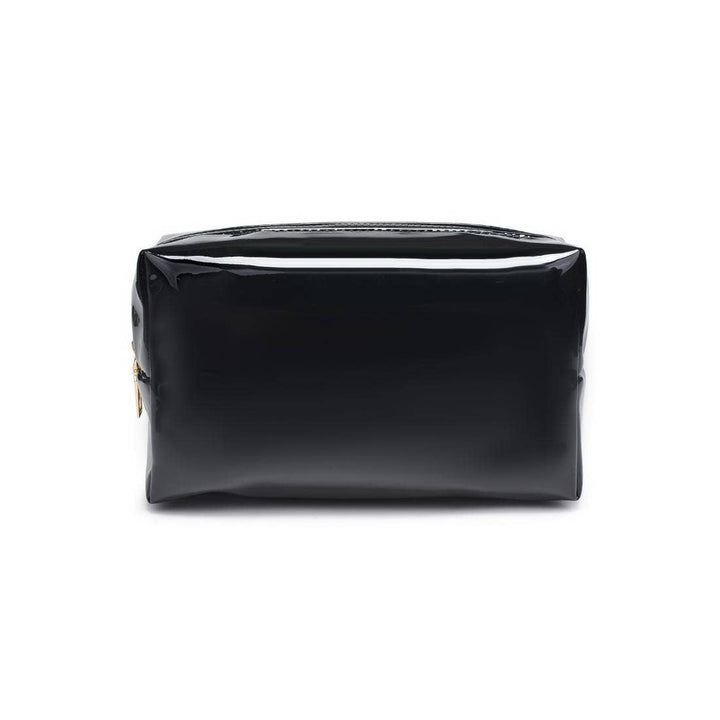 Black Patent Cosmetic Pouch