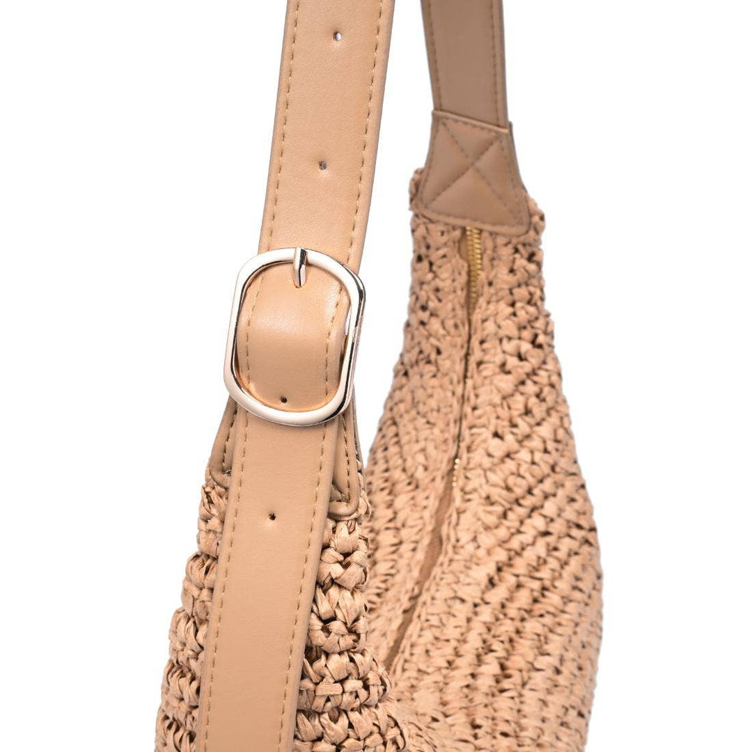Natural Jasmine Hobo Shoulder Bag