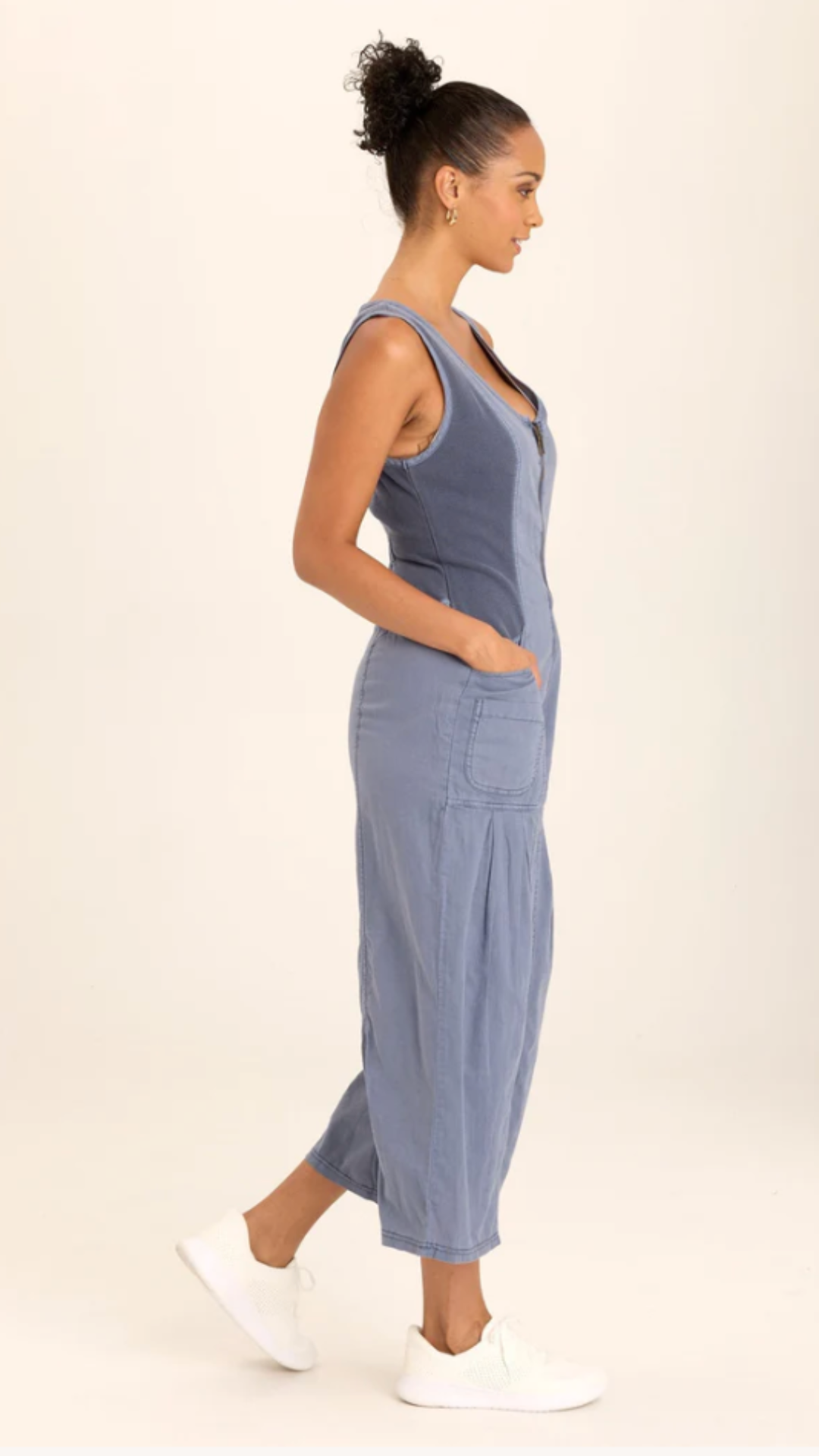 Hypnotic Pigment Macgowan Linen Cargo Tank Jumpsuit