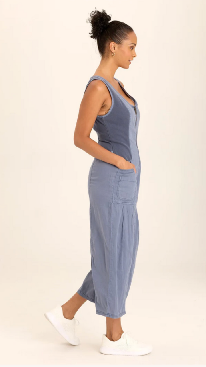 Hypnotic Pigment Macgowan Linen Cargo Tank Jumpsuit