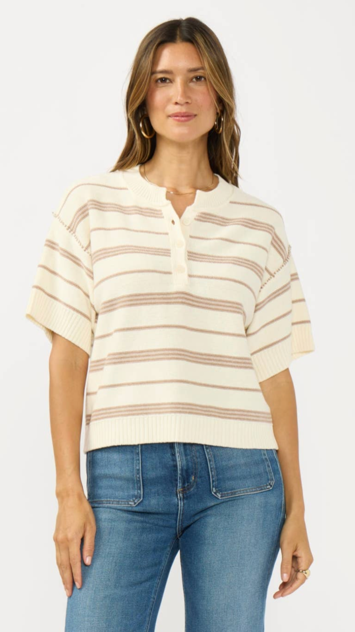 Stripe Henley Top