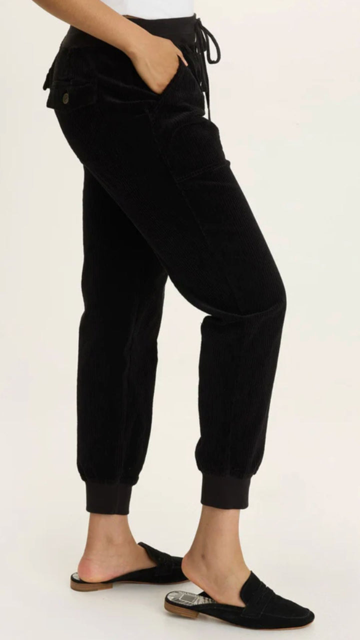 Black Dino Banded Pants