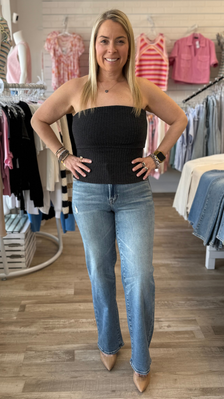 Black Rib Tube Top