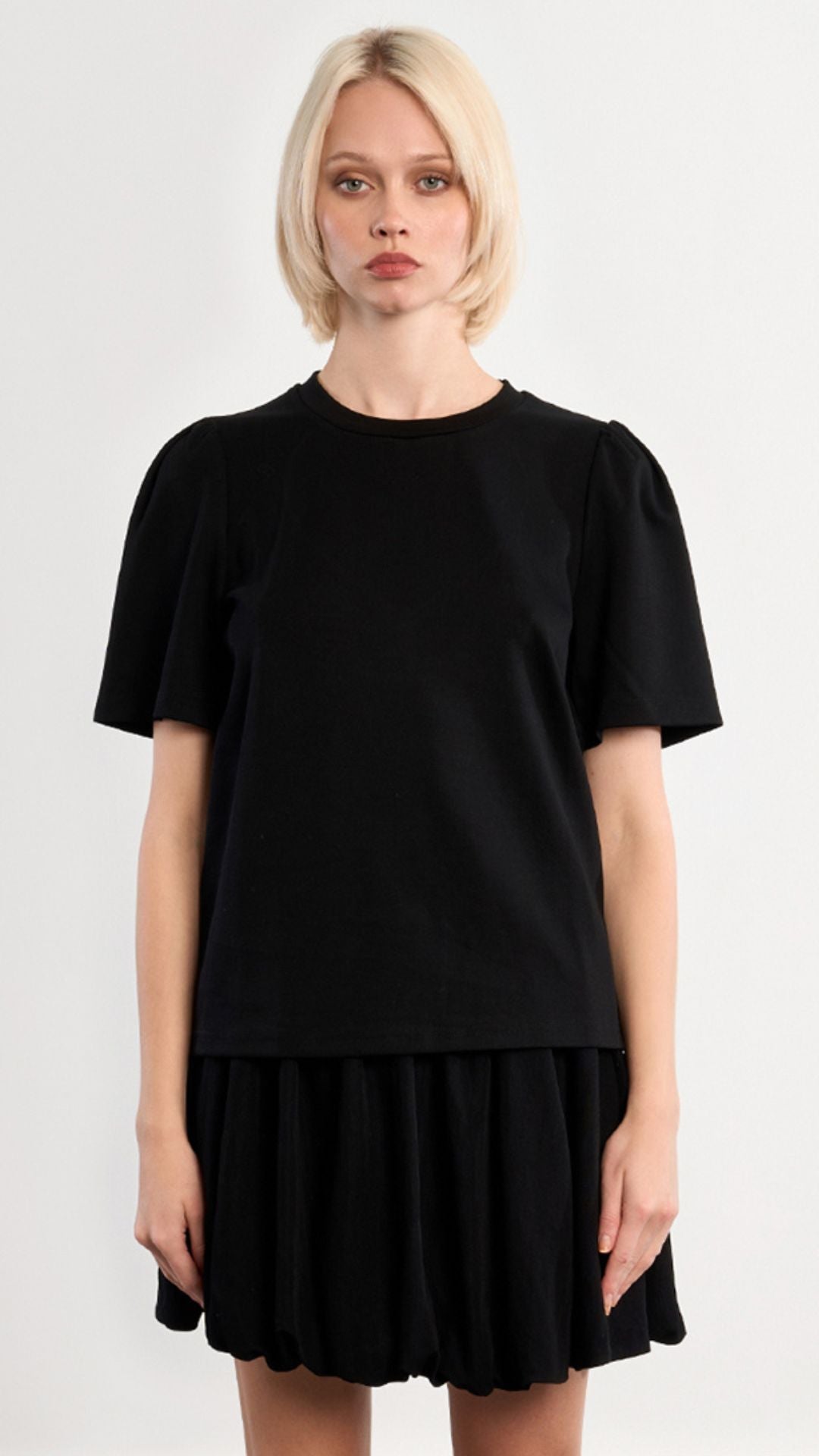 Black Open Heart Tee