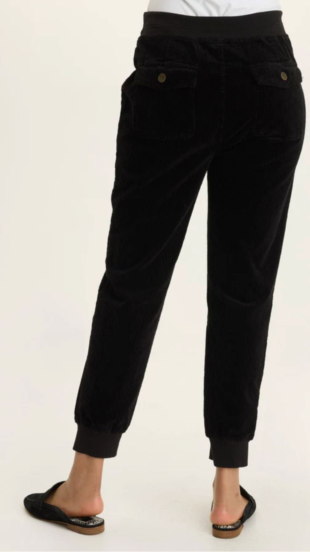 Black Dino Banded Pants