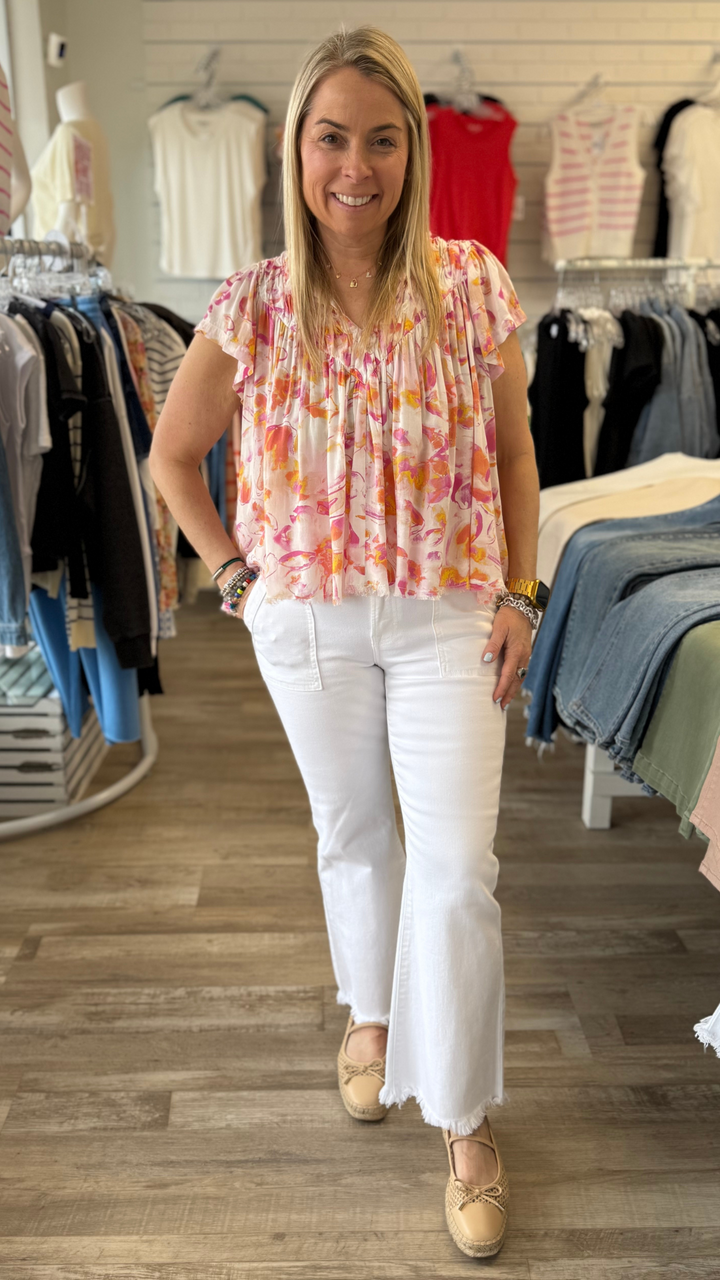Pink Allure Print Blouse