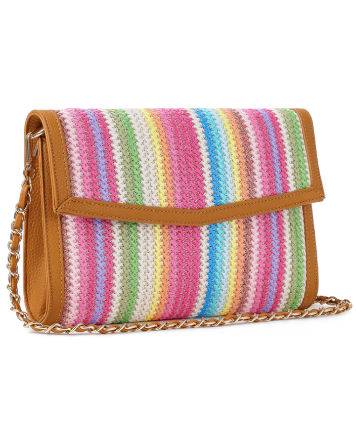 Beth Paradise Raffia Clutch